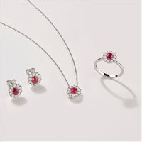 Fabriano - Piazza del Comune 25 - Ohrringe Bliss Dame BL CHARLESTON in Weißgold Rubino 0.70 Ct 20096597 - 20096597